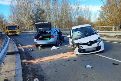 Prometna nesreča, foto: PGD Ljutomer