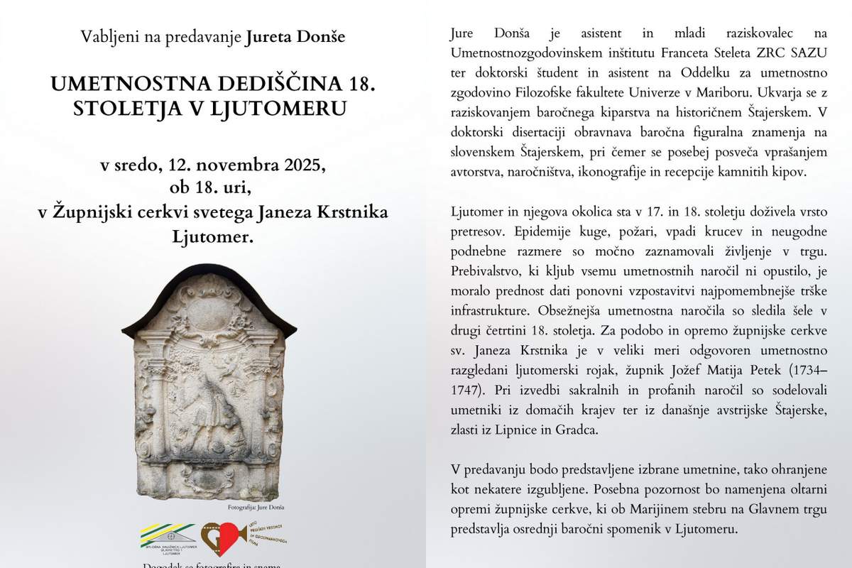 Jure Donša: Umetnostna dediščina 18. stoletja v Ljutomeru
