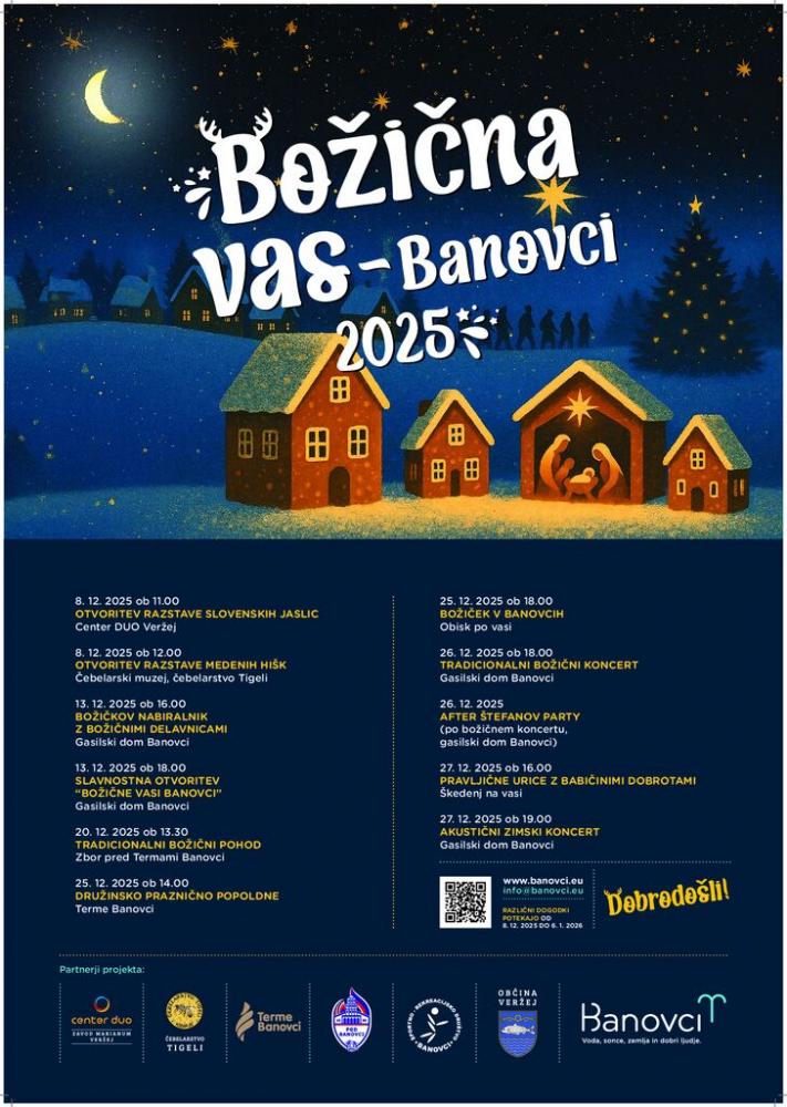 Božična vas Banovci 2025