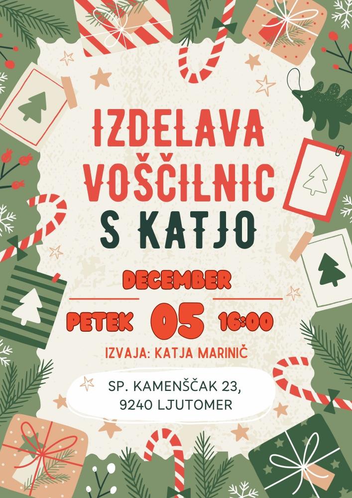 Izdelava voščilnic s Katjo Izdelava voščilnic s Katjo