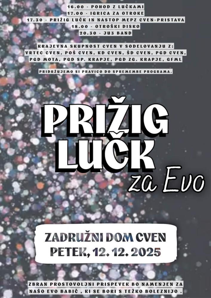 Prižig lučk na Cvenu