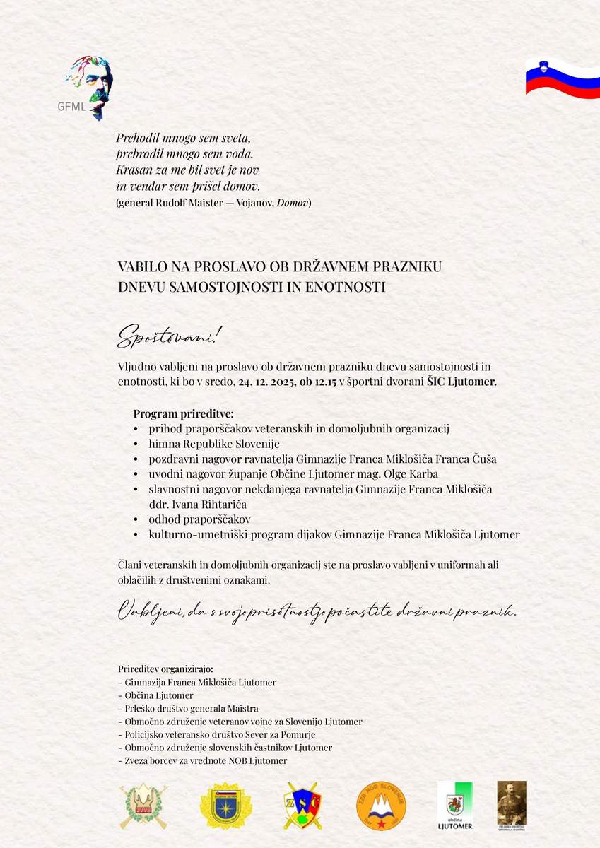 Proslava ob državnem prazniku dnevu samostojnosti