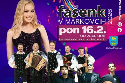 Fašenk v Markovcih 2026 - JELENA ROZGA & MODRIJANI & FLIRRT