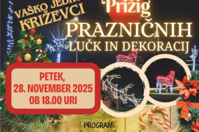 PRIŽIG PRAZNIČNIH LUČK IN DEKORACIJ