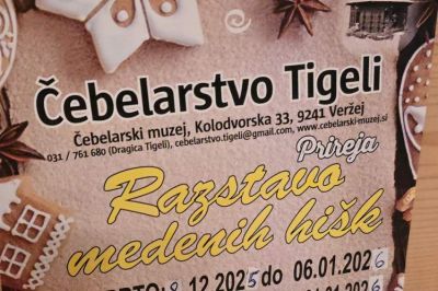 Razstava medenih hišk pri Čebelarstvu Tigeli