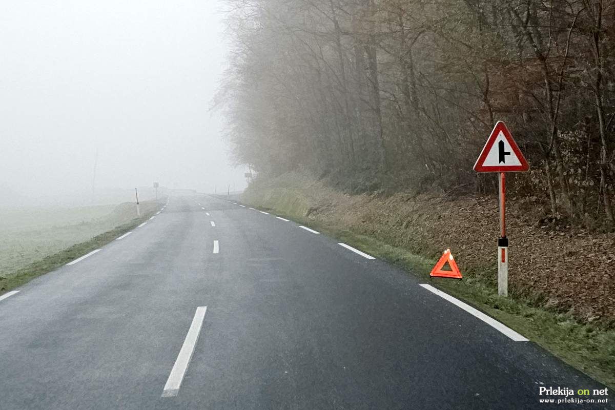 Do prometne nesreče je prišlo na cesti v Veščici