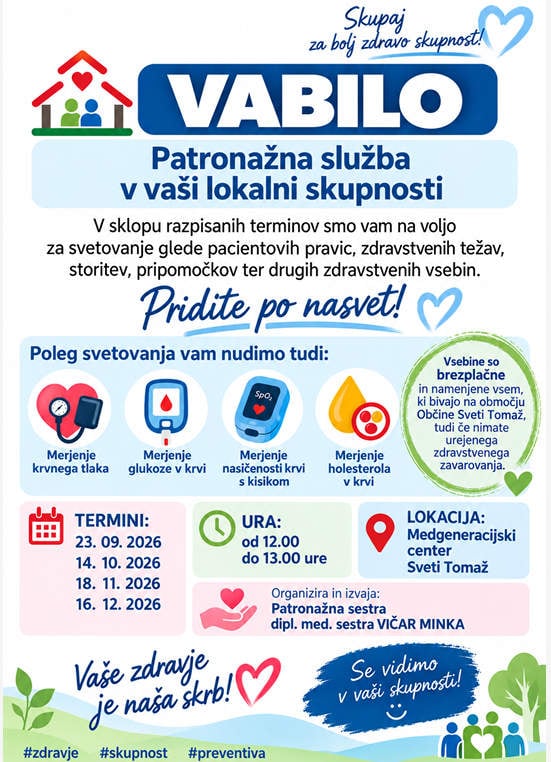 Brezplačne zdravstveno-preventivne aktivnosti in svetovanja