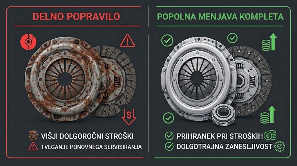 Zamenjava kompletne sklopke