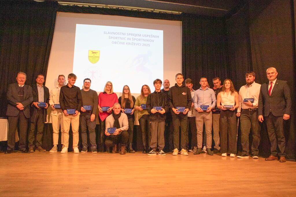 Slavnosti sprejem uspešnih športnic in športnikov Občine Križevci 2025