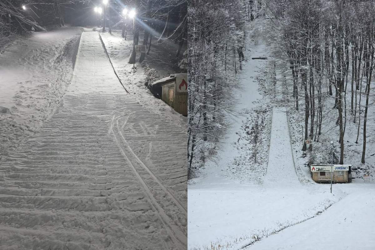 Skakalnica v Juršincih je v teh dneh odeta v sneg Skakalnica v Juršincih je v teh dneh odeta v sneg