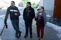 Snežna skulptura v središču Male Nedelje