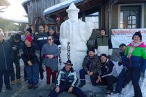 Snežna skulptura v središču Male Nedelje