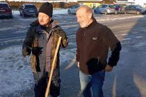 Snežna skulptura v središču Male Nedelje