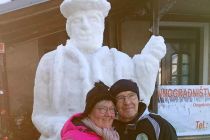 Snežna skulptura v središču Male Nedelje