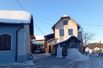 Snežna skulptura v središču Male Nedelje