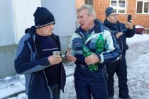 Snežna skulptura v središču Male Nedelje