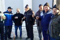 Snežna skulptura v središču Male Nedelje