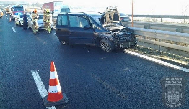 Razdejanje na avtocesti, foto: GB Maribor