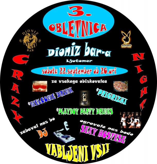 3. obletnica Dioniz bara