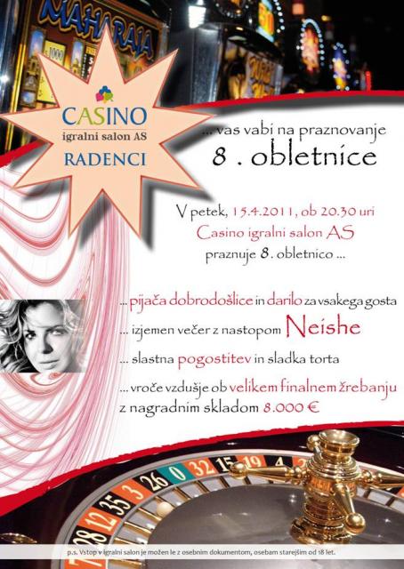 8- obletnica Casinoja AS Radenci