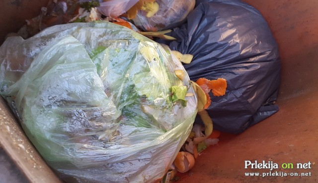 Bio odpadkov v zabojnike ne odlagamo v plastičnih vrečkah