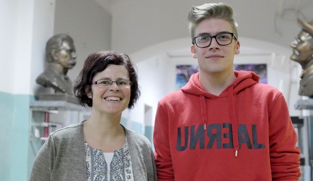 Blaž Zadravec z mentorico Blaž Zadravec z mentorico
