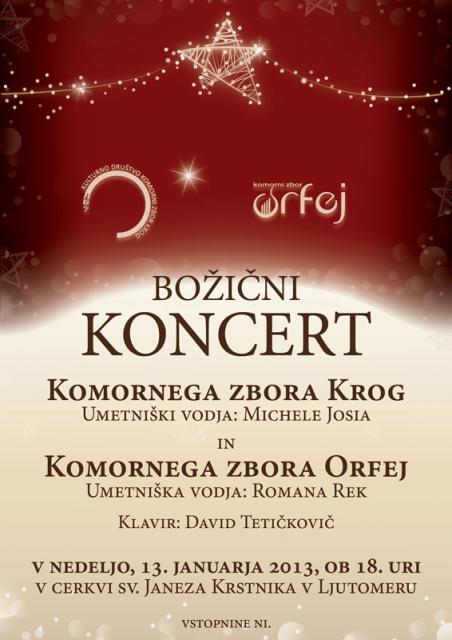 Božični koncert Komornega zbora Krog in Komornega zbora Orfej