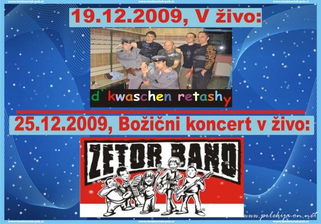Božični koncert v London Pubu z Zetor Bandom