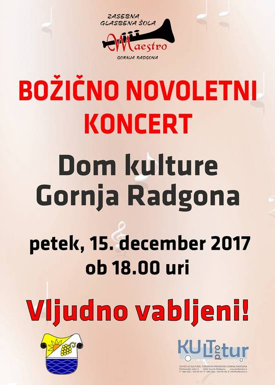 Božično-novoletni koncert ZGŠ Maestro