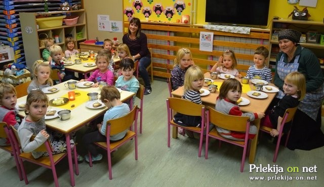 Tradicionalni slovenski zajtrk v vrtcu Mala Nedelja