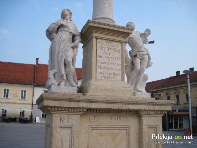 Čečkanje po kužnem znamenji v Lotmerki