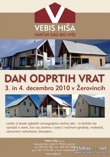 Dan odprtih vrat Vebis hiše Dan odprtih vrat Vebis hiše
