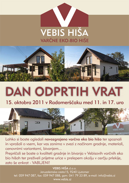 Dan odprtih vrat Vebis hiše Dan odprtih vrat Vebis hiše