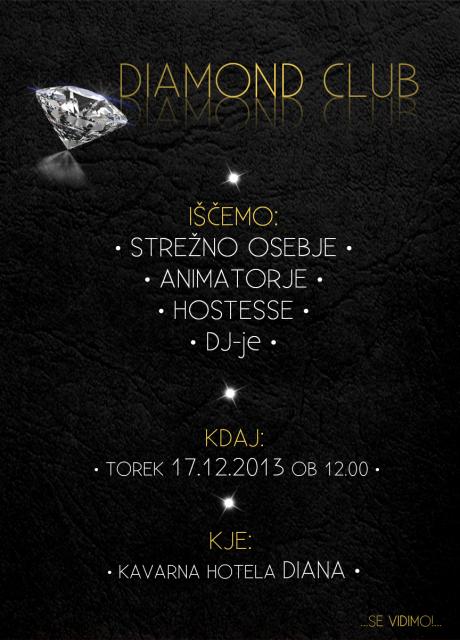 Diamond club išče osebje