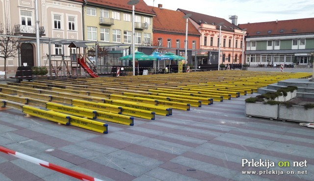 Postavljanje drsališča v Ljutomeru