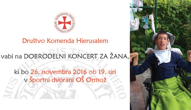 Koncert bo 26. novembra 2016 ob 19. uri v Športni dvorani OŠ Ormož