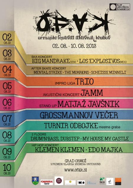 Program O.F.A.K. 2013 Program O.F.A.K. 2013
