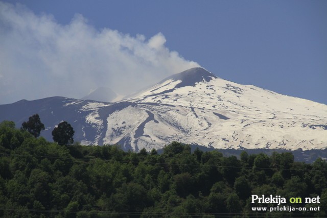 Etna - zaščitni znak Sicilije, največji delujoči evropski ognjenik