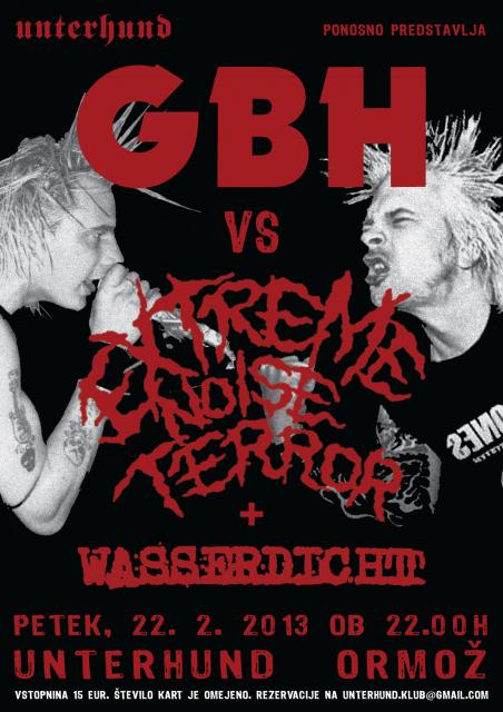 GBH, Extreme Noise Terror, Wasserdicht