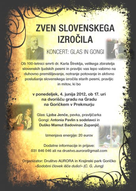 Glas in gongi - zven slovenskega izročila
