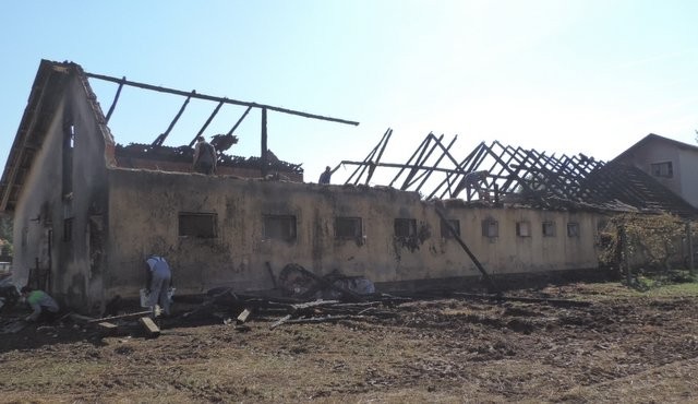 Ogenj je gospodarski objekt uničil, foto: Štajerski tednik