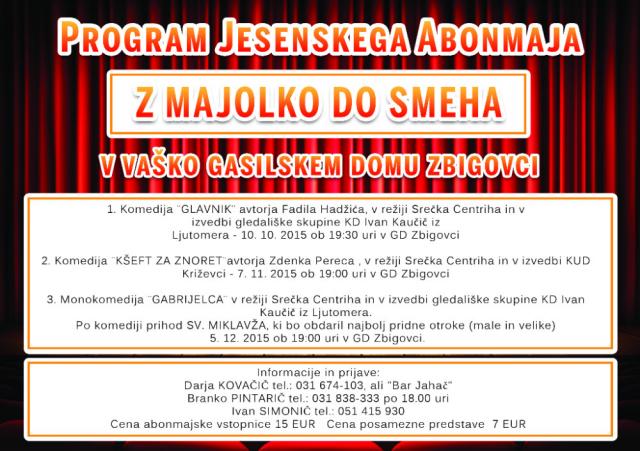 JESENSKI ABONMA Z MAJOLKO DO SMEHA