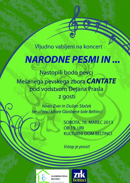 Koncert MePZ Cantate v Beltincih
