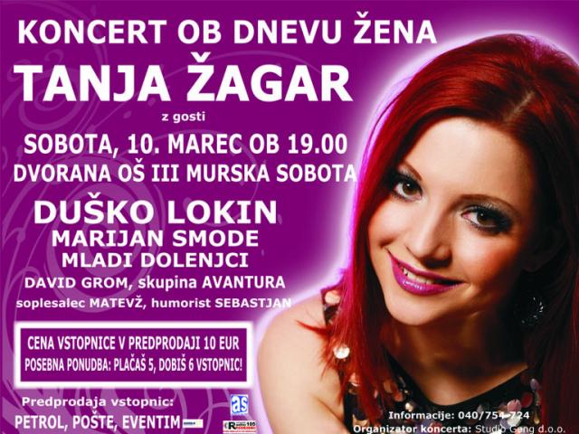 Koncert ob Dnevu žena - Koncert Tanje Žagar z gosti