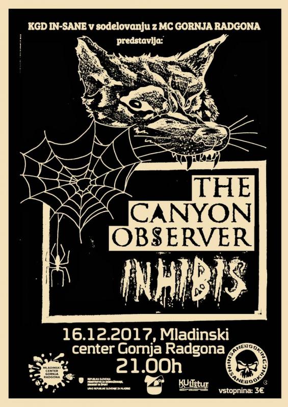 Koncert: The Canyon Observer in Inhibis