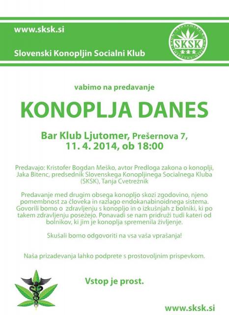 Konoplja danes (predavanje o konoplji)