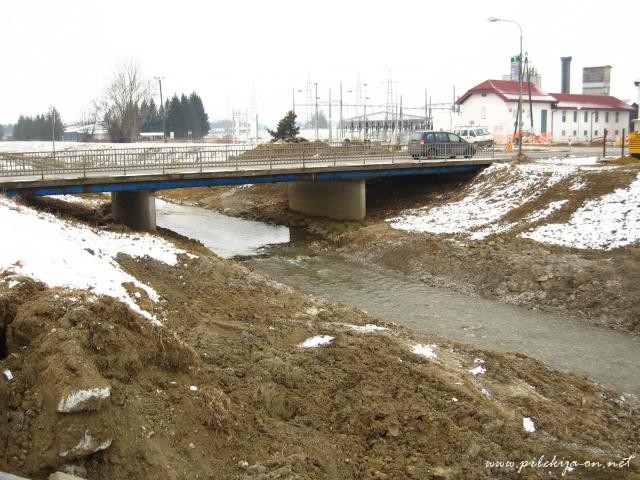 Lokacija krožišča in novega mostu čez Ščavnico