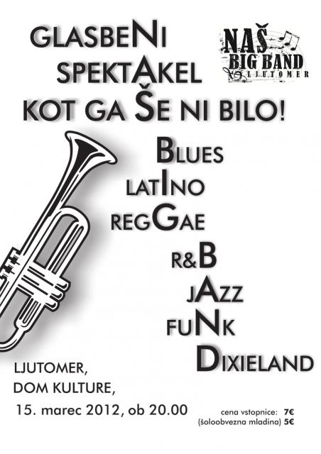 Koncert bo v četrtek, 15.3.2012 ob 20h v Domu kulture v Ljutomeru