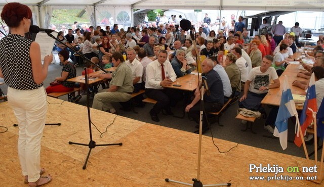Zbrani v Gornjih Petrovcih, minister Dejan Židan v prvi vrsti Zbrani v Gornjih Petrovcih, minister Dejan Židan v prvi vrsti