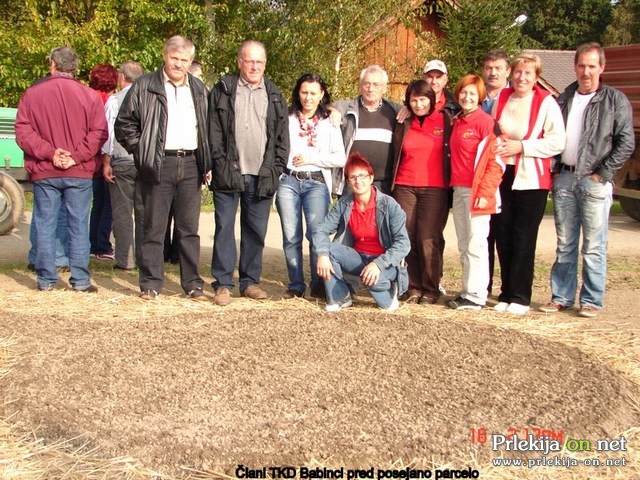 TKD Babinci pred posajeno parcelo